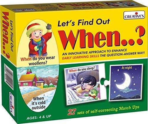 StonKraft Preschool Learning Toys - Let's Find Out - Who? | Educational Toys | Learning Games | Matching Games for Kids & Toddlers (When)