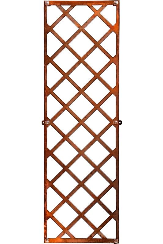 KUHEIGA Rankgitter aus Metall 148 x 48cm Wand Rost Wandrankgitter Spalier Wandspalier