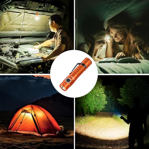 Image of Wurkkos FC11C Led Flashlight Rechargeable High Lumen 1200 | 90 High CRI Small Flashlight,Super Bright EDC Flashlight IP68 Waterproof, 155Meters, Magnetic Flash Light for Home (4000K)