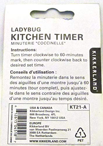 Kikkerland Ladybug Kitchen Timer, Red (Kt21-A) #TOP5