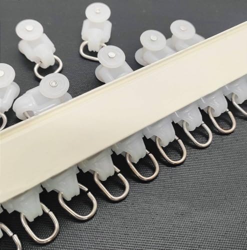 Image of FAPBADRI Jumbo Runners Sliders for M Track Curtain Channel | Heavy Duty Double Wheel Gliders | Color - White | Pack of 500 Pieces