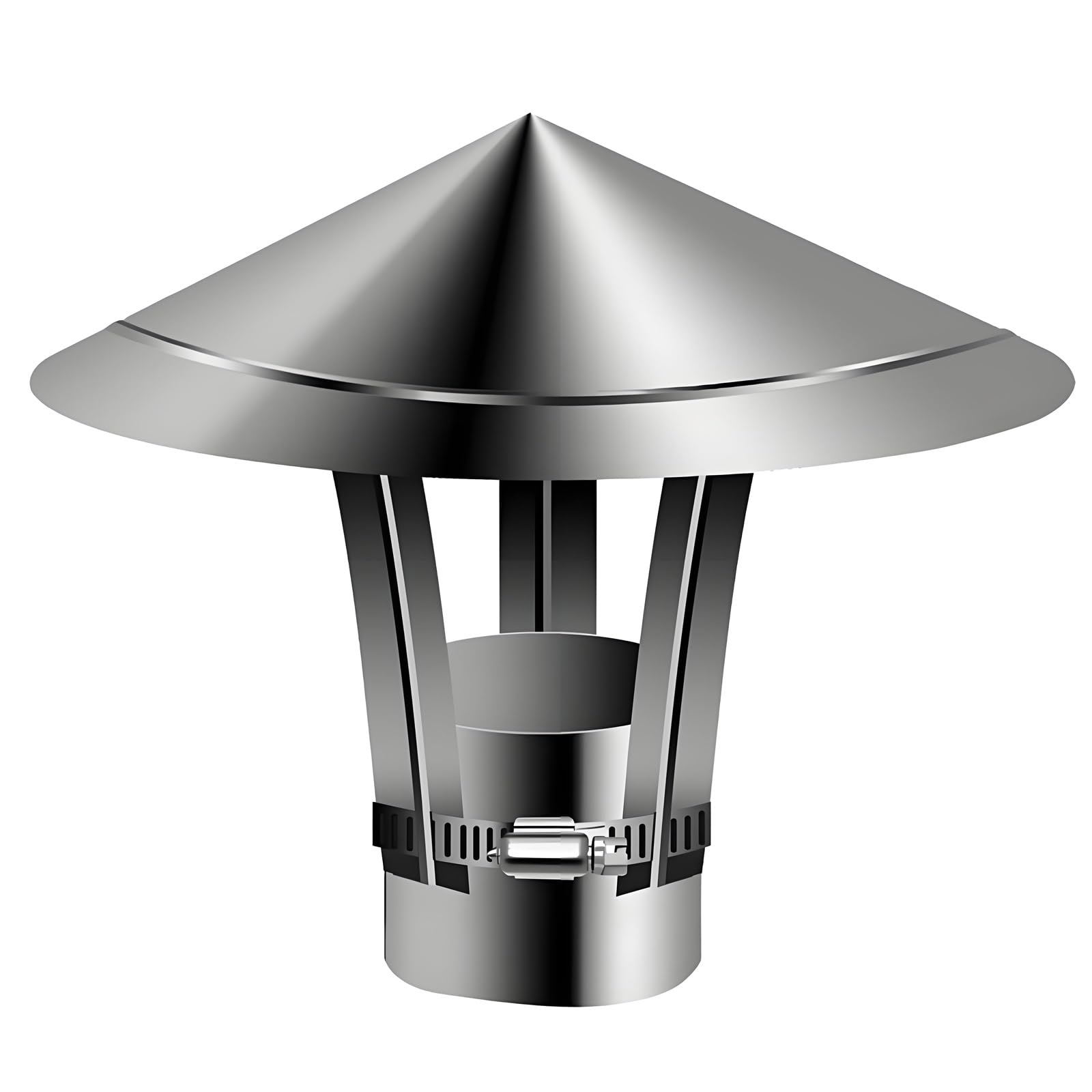 IGNVXMGKP Round Chimney Cap with Gloves, 2" 2.3" 3.1" 3.9" 4.7" 6.3" 7" 7.9" 11.8" Roof Rain Chimney Cover Adjustable, Stainless Steel Stove Pipe Topper for Vent(70mm/2.7in)
