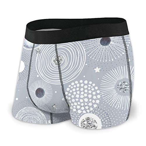 LAOLUCKY Diamond Universe Earth Planet - Calzoncillos bóxer para hombre y niños, color negro