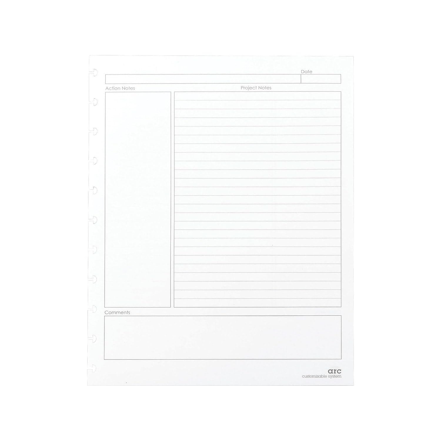 Staples Arc Notebook Project Planner Filler Paper, Letter-sized, White, 50 Sheets