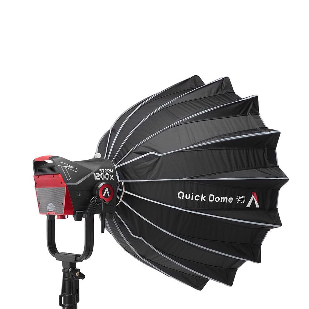 Aputure Light Dome Quick Dome 90 Softbox Support circulaire Bowens avec système de libération rapide, diffusion, grille de contrôle de la lumière et sac de transport pour lumière vidéo LED 90 cm