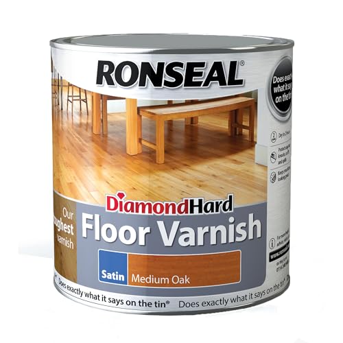 Ronseal Floor Varnish Satin Medium Oak 2.5L