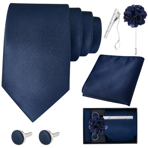 La Mejor Recopilación de Pajaritas para Hombre . 42 SlowTon Corbatas de Satén para Hombre, Conjunto de Corbata y Pajarita Slim para Caballero, Accesorio de Alta Calidad para Trajes, 8CM Corbatas con Gemelos y Caja, Regalo para...