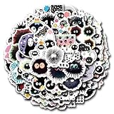 67Pcs Soot Sprite Stickers Pack,Classic Anime Aesthetic Vinyl Waterproof Decals for Water Bottle,Laptop,Phone,Skateboard,Scrapbooking,Bumper Decor for Kids Teens Adults Fans for Party Supply Decor