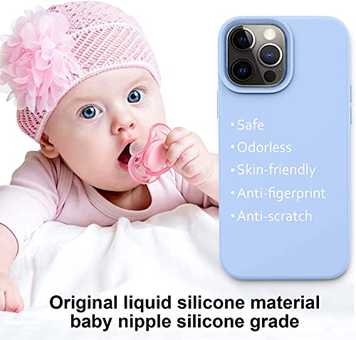 Image of MIDOS Back Cover Compatible with iPhone 14 Pro Max Case Liquid Silicone Full Protection Shock Proof Back Cover for iPhone 14 Pro Max (2022) 6.7 inch (Sky Blue)