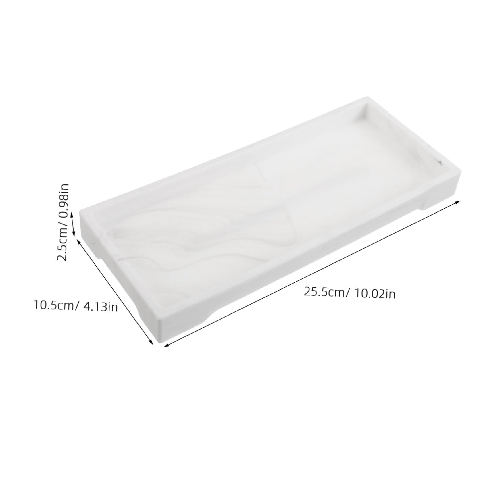 PartyKindom Silicone Bathroom Vanity Tray Organizer for Soap Sponge and Aromatherapy Essentials Stylish Marble Pattern Countertop Storage for Home and Hotel Use