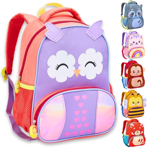 Mochila Bolsa Mala Escolar Infantil Bichinhos 3D Creche Pré Fundamental Menino Menina Criança (CORUJA)