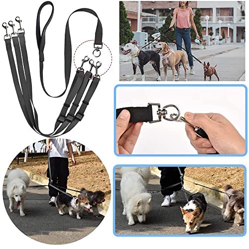Haustier Hund Führen Leine Kette, Hundeleine Leine, Hundeleine Nylon, 3-in-1-Hundeleinen, Trainieren Joggen, Verstellbar, für Mittlere, Kleine Hunde, Mehrere Haustiere, für 1,2 Oder 3 Hunde (3 in 1)