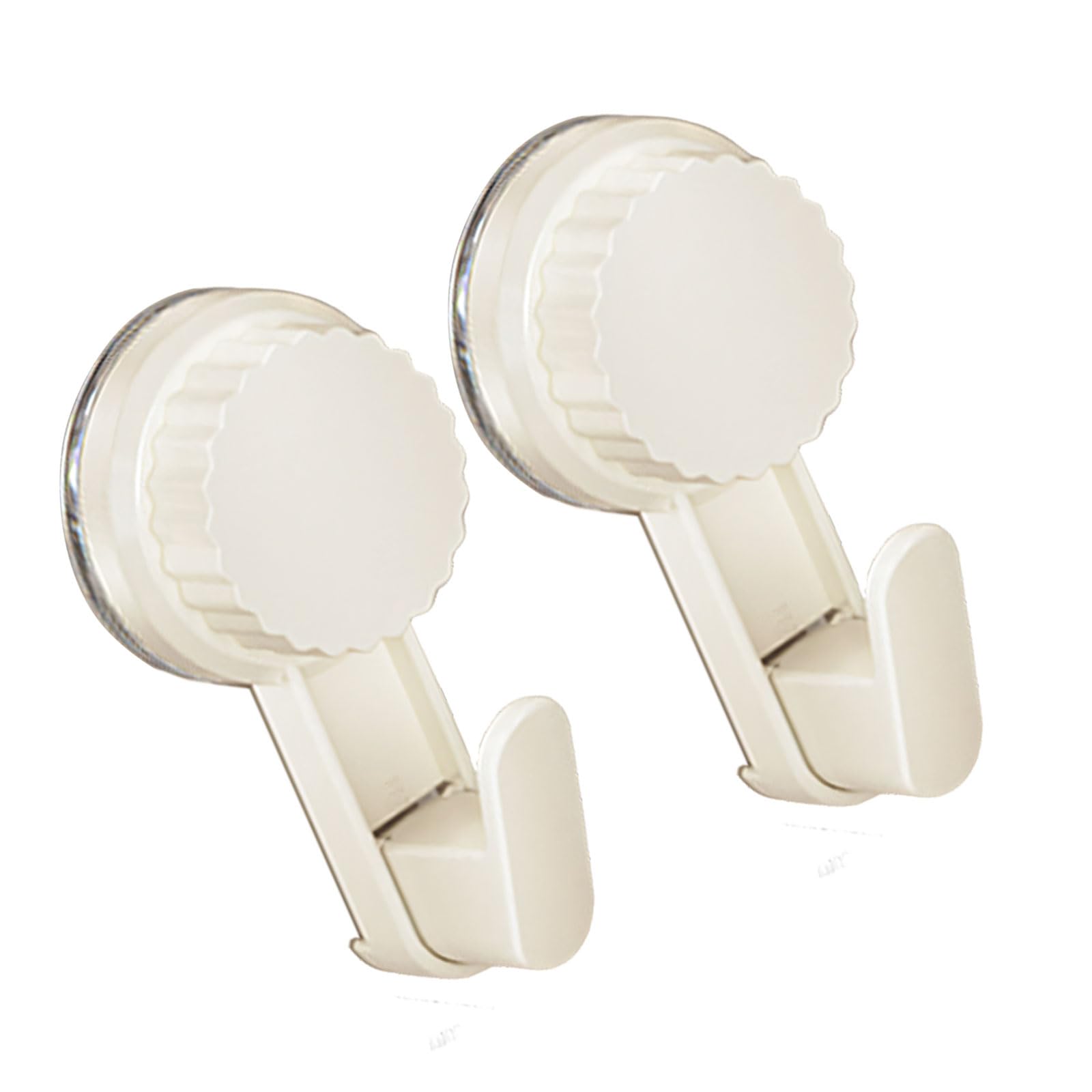 Msioytog of 2 Strong Suction Cup Hooks for Bathroom Kitchen Towel Storage Drillless Installation Waterproof Sturdy Adhesive Hangers Adhesive Hooks