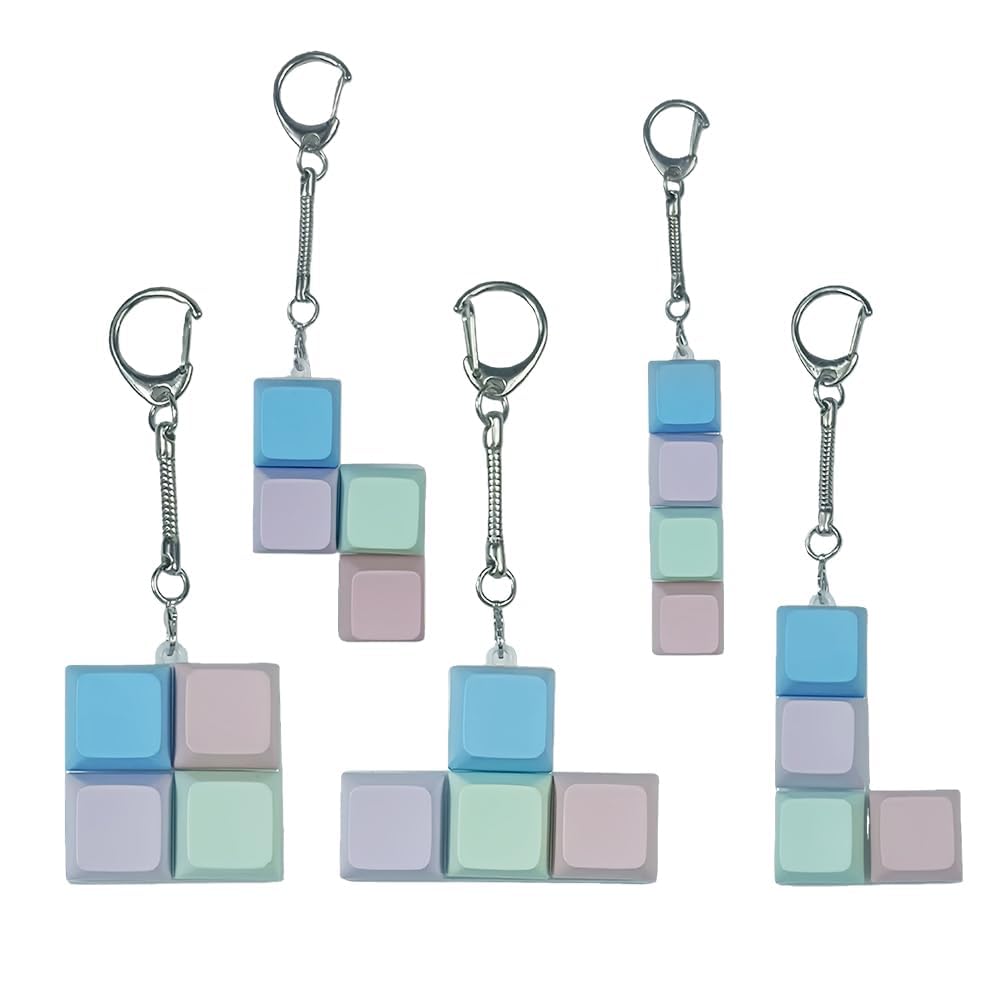 MGKEOUF 5 Pcs Keyboard Fidget Toy for Adults, 12+ Silent Stress Relief Keyboard Fidget Set,Matte Texture Travel Sensory Fidgets Cute and Amusing Birthday Gift