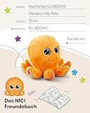 NICI Kuscheltier GLUBSCHIS Oktopus Olly Polly 15cm - orange - Stofftier aus weichem Plüsch, niedliches Plüschtier zum Kuscheln und Spielen, für Kinder & Erwachsene, tolle Geschenkidee | 61843