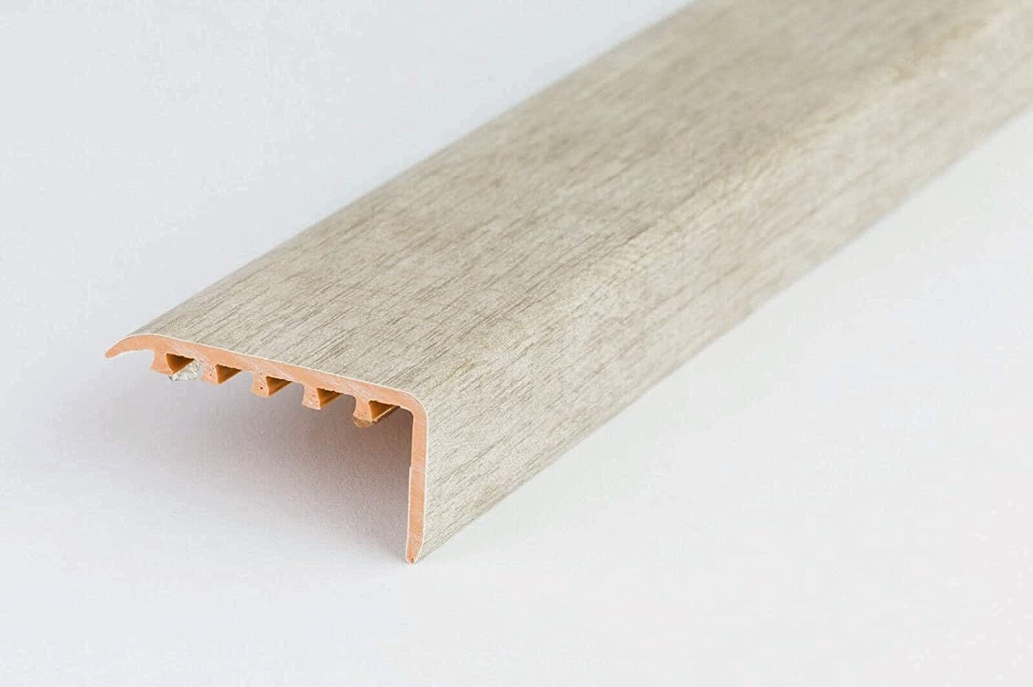 Buy UPVC Stair Nosing 45x22 for Wooden Laminate Stairs Edge Protection