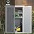 DWVO Outdoor Tall Storage Shed 60 Cuft with 2 Shelves, 5X3FT Vertical Tool Shed with Floor & Lockable Doors, Sturdy Double-Wall Plastic Cabinet for Garbage Cans and Garden Storage