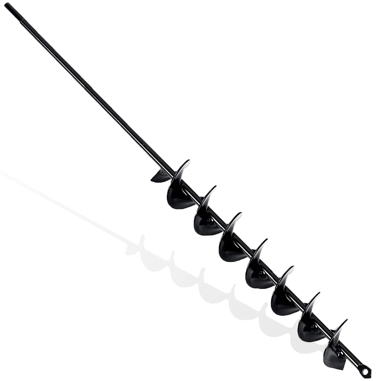 5x80cm Black Foret hélicoïdal de jardin Vis de jardin,Tarière pour perceuse, foret de plantation, foret de plantation pour visseuse sans fil