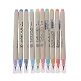 ▶ Ungiftig, Umweltschutz Cuigu 10 Farben Aquarell Filzstift Weiche Pinsel Kalligraphie Skizze Zeichnung Malerei