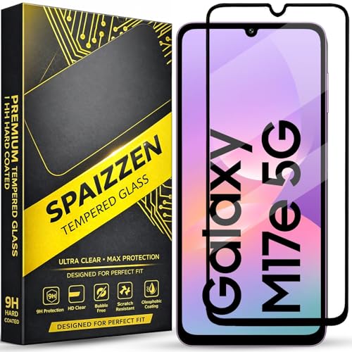 Image of Military-Grade Tempered Glass Screen Protector Compatible for Samsung Galaxy M17e 5G / Samsung Galaxy M17e / M17E 5G with Edge to Edge Coverage and Easy Self Installation kit