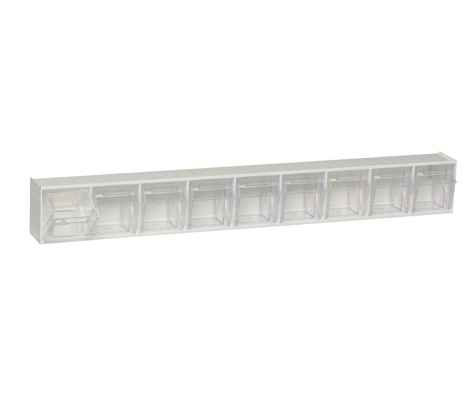 Quantum Storage Systems QTB309WT 9 Drawers Tip Out Cabinet Part Organizer White 4" H x 24" W x 3" D