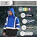 sesafety Hi Vis Rain Jacket, Rain Suits for Men Waterproof withBlack Bottom, Rain Coats for Men Interior Mesh, Class 3 HighVisibility Rain Gear,Removable Hood