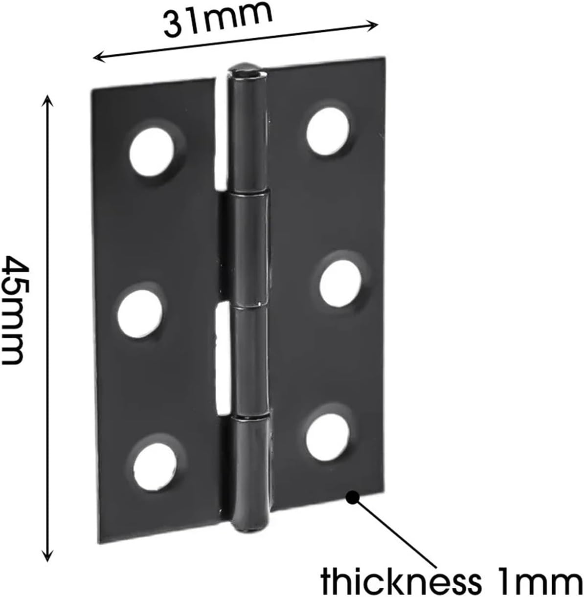 Adjustable Hinges Door Closing Hinges 2 Inch Stainless Steel Folding Door Hinges with Screws Cabinet Wooden Box Flat Hinge Home Furniture(10 Set)
