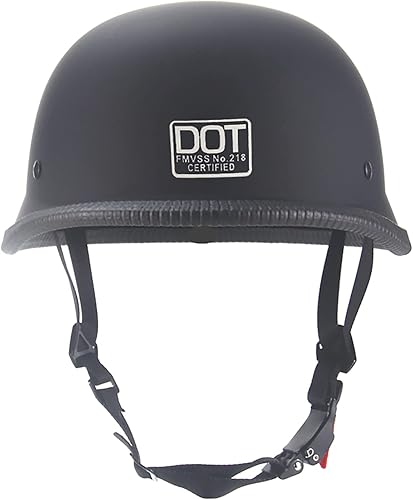 Miniatura 7 de Casco de motocicleta de estilo alemán, casco de media cara para adultos, hombres y mujeres, casco de media cara aprobado por DOT, casco retro de