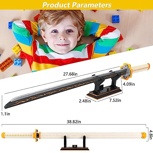 Kravkind JM 956Pcs, 39Inch For Demon Slayer Sword Building Block Model, Samurai Sword Set thumb #5