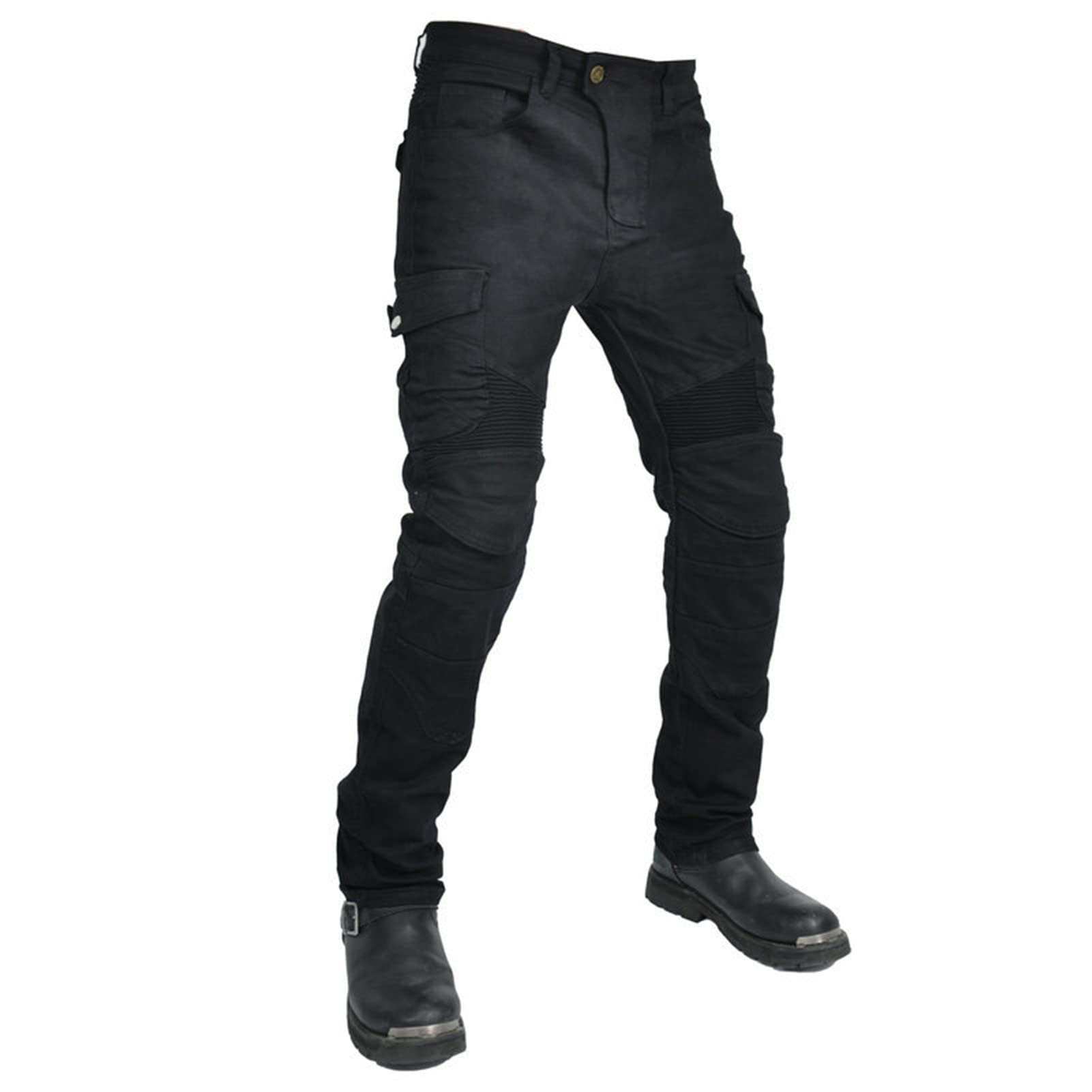 Jeans da Moto da Uomo Pantaloni da Moto Omologati CE Pantaloni in Denim Foderati in Kevlar Jeans da Moto Impermeabili