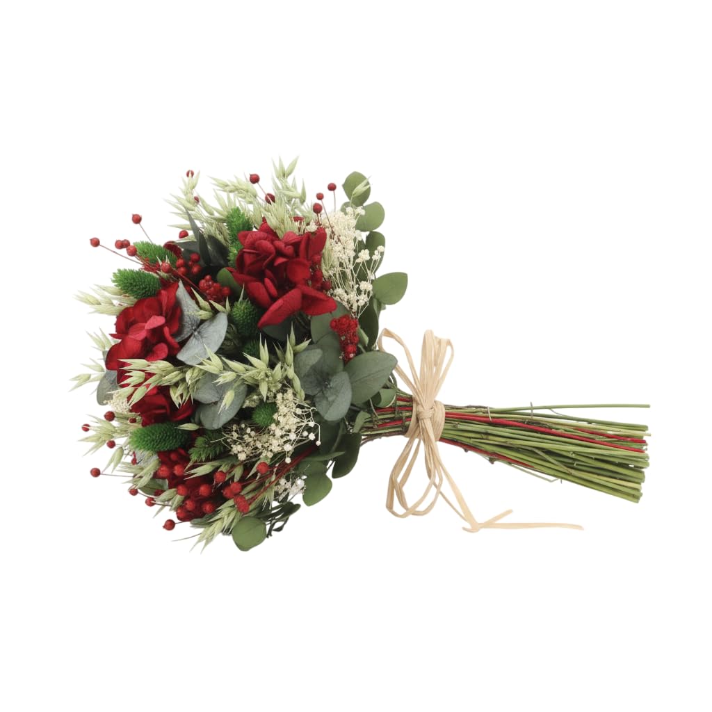 Ramo de Hortensias Rojas Preservadas – Flor Eterna para Novia DECOALIVE
