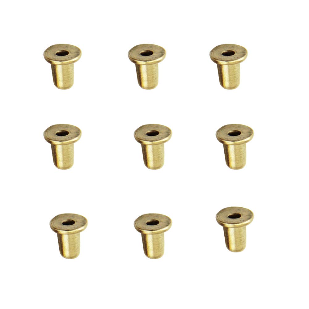 UP100 50pcs 4.2-8mm Push Button Spring for 12-50mm Tube Locking Tube Pin Button Mounting Spring Clips for Tent Pole (Dia 4.2 Height 7.6 mm)