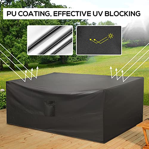 Acimu Patio Furniture Covers Waterproof, Heavy Duty Outdoor Table And Chair Cover, Outdoor Furniture Uv And Windproof Patio Cover 74L X 47W X 27.8H #TOP5