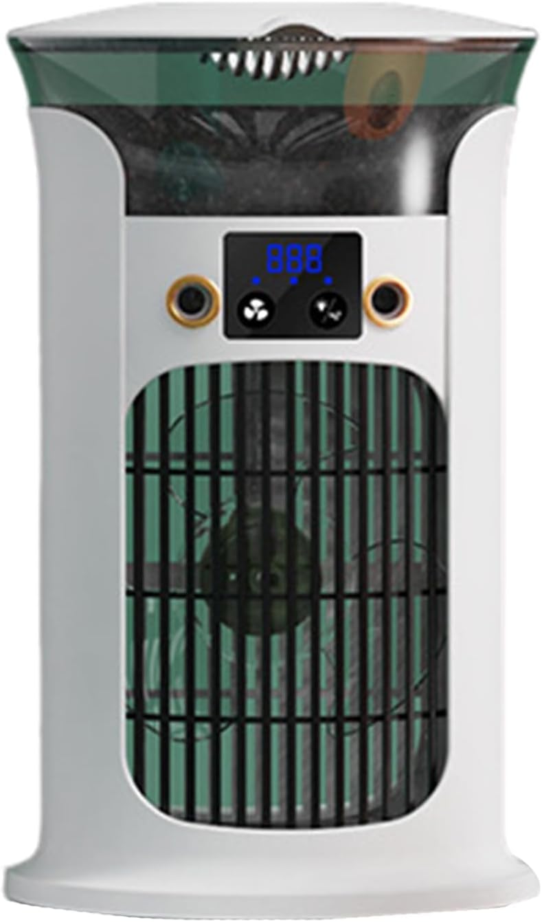 Silent Air Conditioners, Personal Air Cooler, 3 In 1 Evaporative Cooler Humidifier, 3 Speed Room Cooler, 7 Color LED Light Ice Fan, Desktop Conditioners Fan For Home & Office