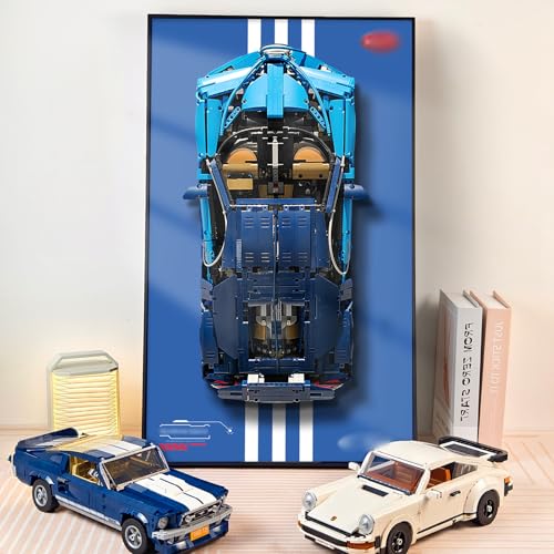 NOVDA Pizarra de pared para Lego Technic Bugatti Chiron, 75 x 45 cm, para soporte de pared de coche Lego 42083 (sin modelo)