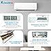 Klimaire 3-Zone 23.1 SEER2 Wall Mounted Ductless bundled Mini-Split 36,000 BTU Heat Pump Air Conditioner with All-Inclusive Installation Kits (12,000 + 12,000 + 24,000 BTU)