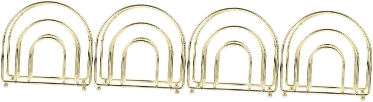 OUNONA 4pcs Cute Napkin Holder Iron Napkin Stand Vertical Paper Towel Rack Kitchen Rack for Home Decor