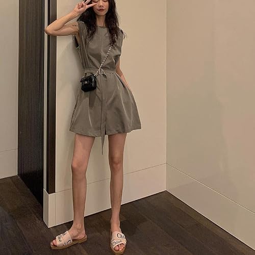 Zsqaw Women Summer High Waist Wide Leg Jumpsuit Overalls Shorts Women Romper (Color : B, Size : One Size) #TOP3