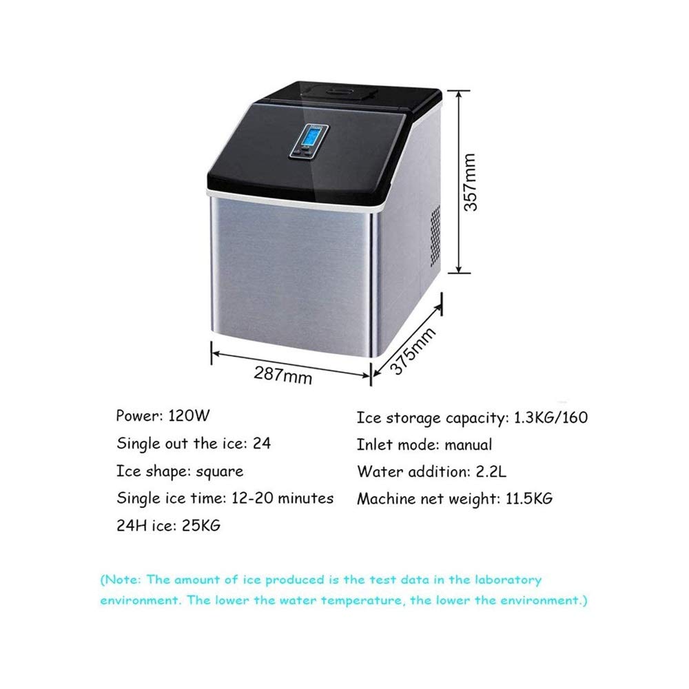 A1dfdfgoqsfg Portable Ice Machine For Countertop - Ice Cubes Ready In Great For Mixed Drinks & Parties Ice Machine 25kg Small Household Ice Ice Machine Produces 55 Lbs Of Ice Per 24 S on Fridge.com - View 3