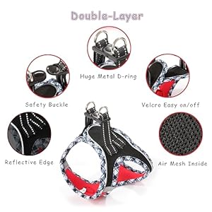 Dog Harness with Leash Step in Puppy Harnesss Soft Mesh Pet Small Harness with Reflective for Walking Running pinks Cucciolini Doodles Dog harness with leash step in puppy harnesss soft mesh pet small harness with reflective for walking running pinks cucciolini doodles