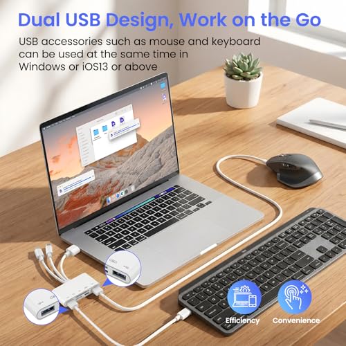 5 in 1 Memory Card Reader USB OTG Adapter and SD for iPhone iPad Mac USB C and USB A - image 5