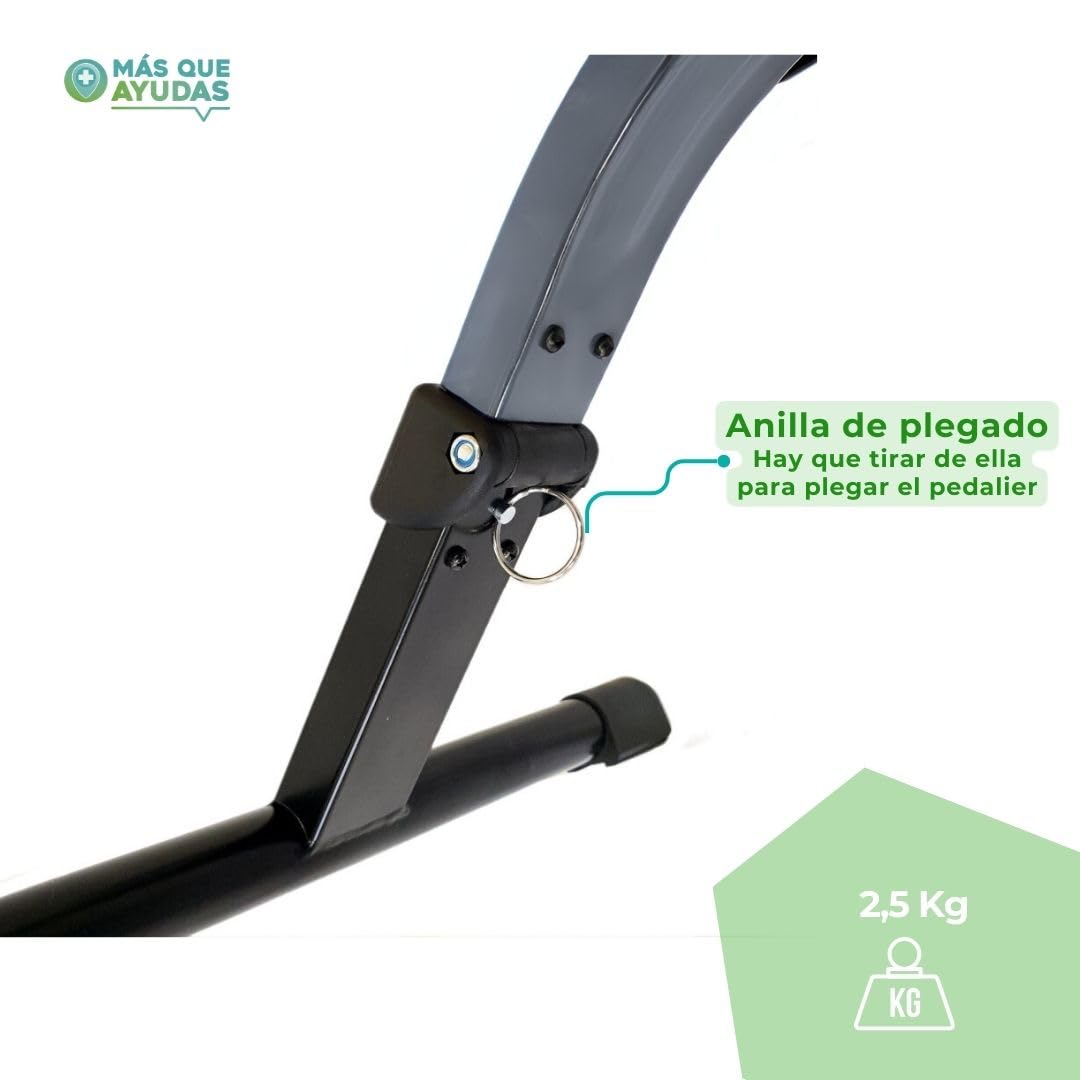 Pedalier de Ejercicio Digital para Piernas y Brazos, Rehabilitación y Fitness en Casa, Pantalla LCD, Resistencia Ajustable, Mini Bicicleta Estática