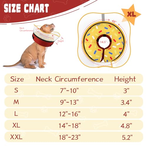 Image of Elevated Inflatable Dog Cone Collar Alternative After Surgery, Dog Donut Collar, Soft Pet Cone to Stop Licking for Small Medium Large Dogs