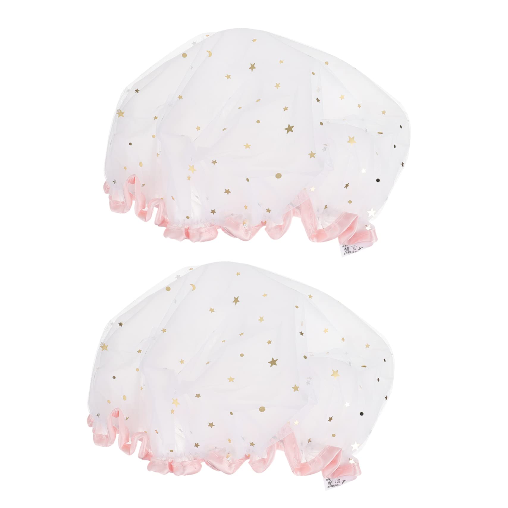 FOMIYES Bathing Cap for Women Soft Lightweight 2pcs Waterproof Shower Caps for Girls