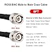 MOOKEERF BNC Cable - 5FT RG58 50 ohm Male to Male Coax Cables Low Loss BNC Extension Coaxial Cable with for Antennas, RF Radios, Modems, Oscilloscopes, Spectrum, etc (Black)