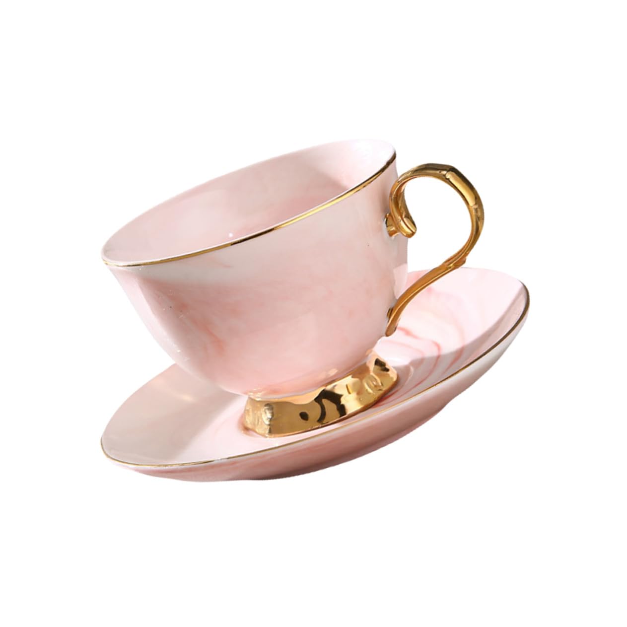 STOBAZA Tazza da Caffè in Ceramica con Piattino di Tazze Nordiche Tazza per Latte in Ceramica per Tè Caffè Espresso Cappuccino Cioccolata Calda