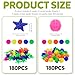 Yitexin 360 Pieces Round & Star Shaped Bike Spoke Beads, Clip on Bike Wheel Beads, Plastic Bicycle Spoke Decorations Accessories for Boys Girls (360pcs)
