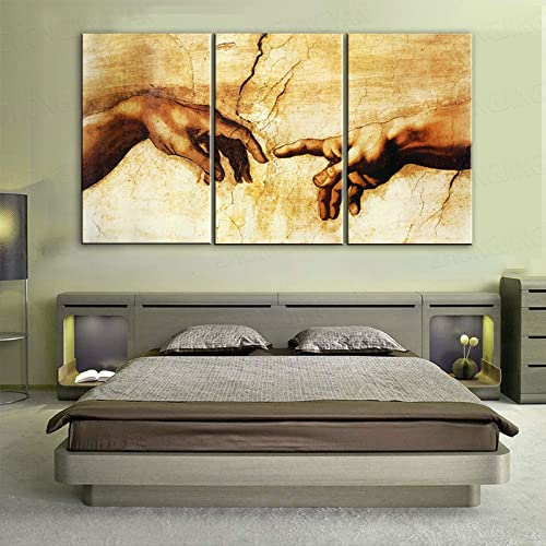 Cuadro en lienzo 120x60cm abstracto tríptico lona tejido no tejido decoración pared