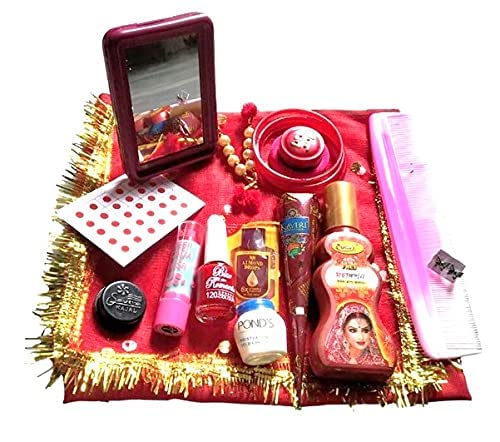 JSBH Navratri Deviji Solah Shringar Puja Kit Pooja with Essentials for Puja (Multicolor) SRT of 16