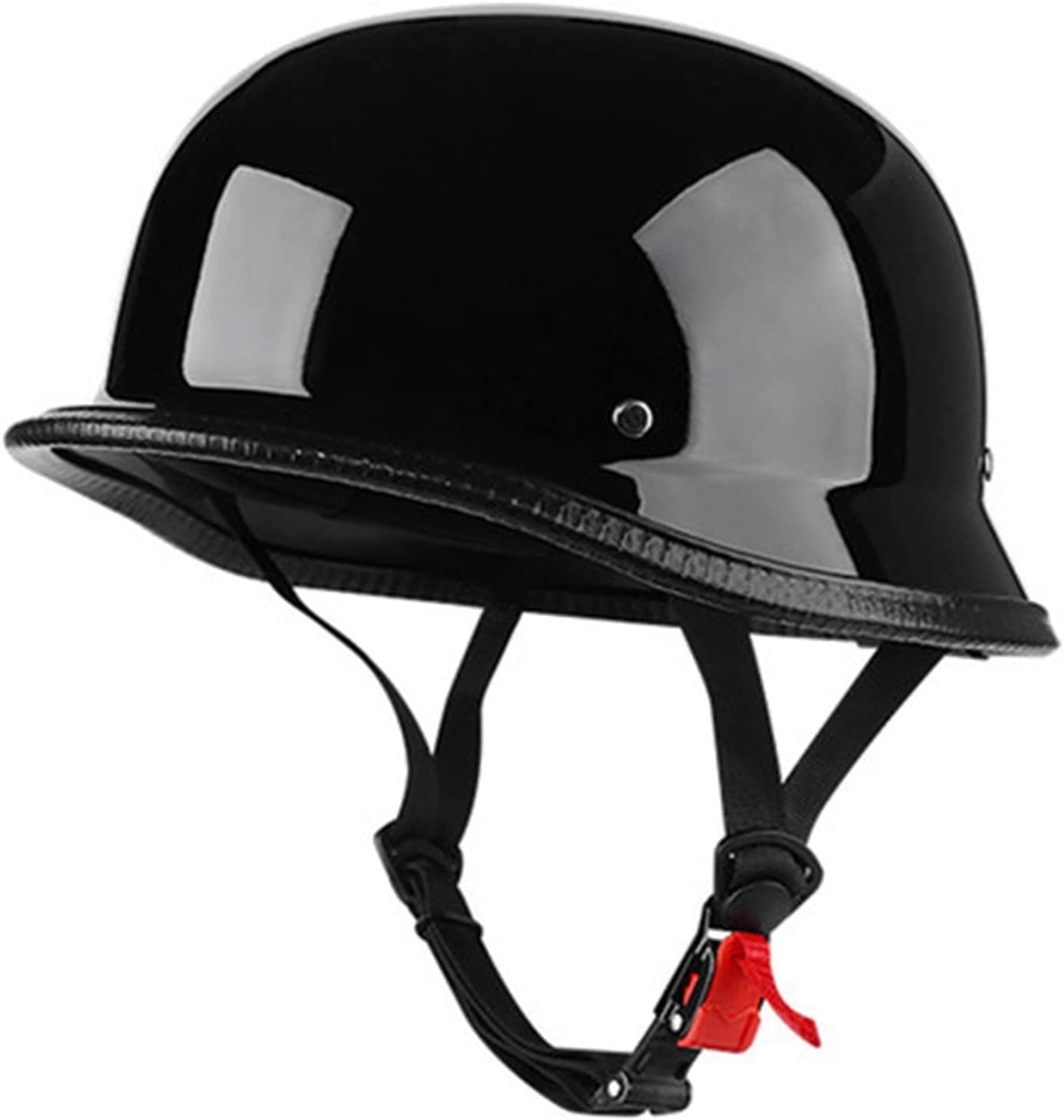 Halbhelme Motorradhelm mit ECE Genehmigt Halbschalenhelm Brain-Cap Halbschale Roller-Helm Scooter-Helm Jet-Helm Retro für Erwachsene Herren Damen (Color : 2, Size : XL(61~62cm))